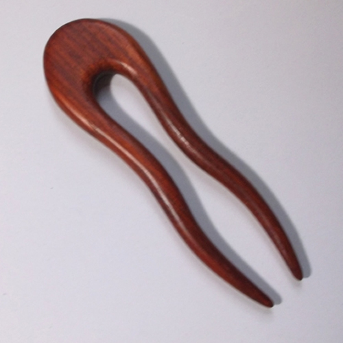 Padauk hair fork handmade by Natural Craft and supplied by Longhaired Jewels